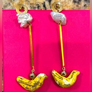 Anthropologie inspired drop/pendant  bird earrings